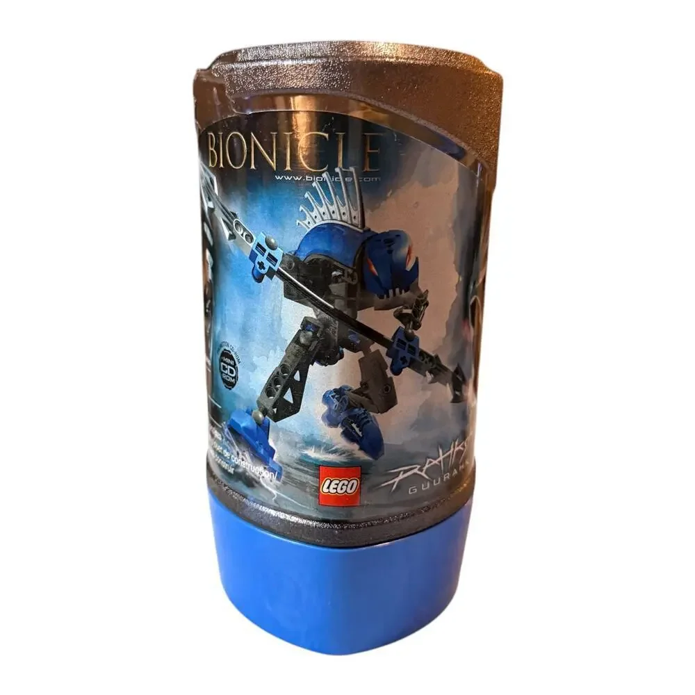 Vintage LEGO BIONICLE Rahkshi Guurahk Blue Orange 8590 Canister DAMAGE No Book